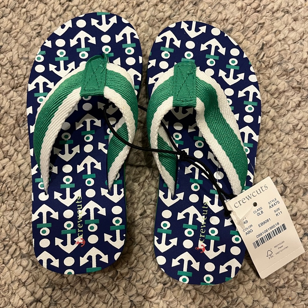 Jcrew Crewcuts boys flip flop sandals